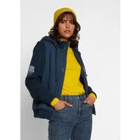 bonprix Kurzjacke figurumspielende Passform, mit Strickärmeln und Kapuze