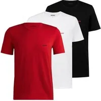 HUGO Unterziehshirt Crew-Neck T-Shirt (3-St., 3 Stück) mit Logo-Print