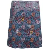 Vishes Wickelrock Blümchen Wickelrock Cacheur Druckknöpfe Tasche Boho, Elfen, Goa, Hippie Style