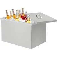 GarveeMore Eiswürfelbehälter Drop-In Eisbox Edelstahl,Isolierte Eisbox mit Ablauf, Für Outdoor-Küche, Bar und Gartenparty