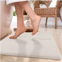 Paco Home Badematte Corby 255, Memory-Schaum Effekt, Höhe 13 mm, rutschhemmend beschichtet, fußbodenheizungsgeeignet, Polyester, rechteckig, Badteppich, Uni Farben