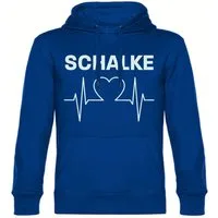 multifanshop Kapuzensweatshirt Schalke - Herzschlag - Hoodie