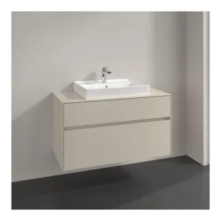 Villeroy und Boch Collaro Waschtischunterschrank C01900VN 100x54,8x50cm, Waschtisch mittig, cashmere grey