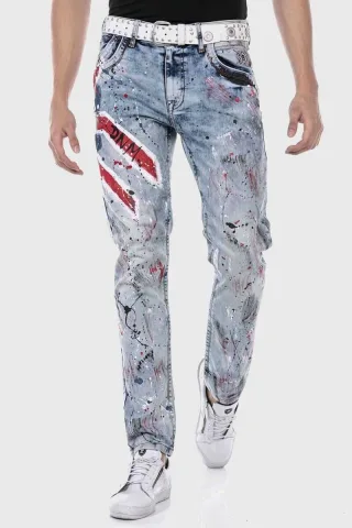 Cipo & Baxx 5-Pocket-Jeans "Jeans" mit coolem Print