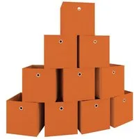 VCM Faltbox 10er Set Faltbox Klappbox Aufbewahrungsbox Boxas (Spar-Set, 10 St., 10), 28x27x27cm Kiste, Aufbewahrung, Faltbox