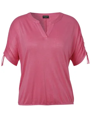 VIA APPIA DUE - T-Shirt V-Ausschnitt 1/2 Arm flamingo - Gr. - 48