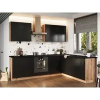 Möbel für Dich Winkelküche Moderne grifflose Eckküche in L-Form ISABEL 260x200 cm, 9-teilig, grifflos