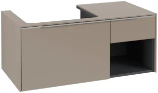 Villeroy & Boch Subway 3.0 Waschbeckenunterschrank, 2 Auszüge, 1001 x 423 x 500 mm, Taupe / Taupe C57200VM