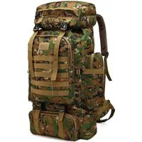LuxusKollektion Wanderrucksack Rucksack 60L 80L Wasserdicht Wanderrucksack Herren Jungle Camouflage