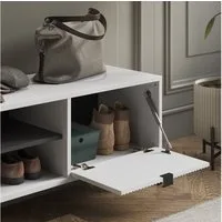 Vicco Schuhbank Eliza, Weiß, 100 x 45 cm mit Klapptür (1-St)