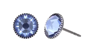 konplott - Ohrstecker - Black Jack blau