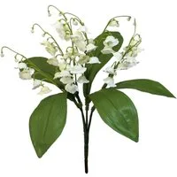 Kunstblume Künstlicher Maiglöckchenbusch ca. 20cm. creme-Weiß, Floratexx GmbH