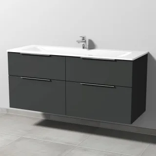 Sanipa 3way Glas-Set Glas-Waschtisch und Unterbau (UP207) 582x1300x487 UP2071B