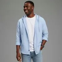 KangaROOS Kapuzenhemd Langarm mit Ärmelschlitz, für Casual- und Streetwear, aus Baumwolle