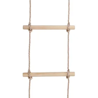 Strickleiter für Kinder mit 4 Hartholzsprossen - Stabiles Kletterseil 145x30 cm für Baumhaus & Klettergerüst - Abenteuerliches Spielzeug Wickey