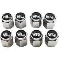 Pitlane Performance Ventilkappe Ventilkappen mit Beschriftung 8er Set, (8-St), Ventildeckel mit Kennzeichnung ideal für Winterreifen & Sommerreifen