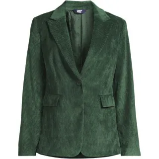 Stretchcord-Blazer für Damen, Damen, size: regular, Blau, Polyester/Nylon/Polyester-Mischung, by Lands' End