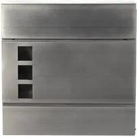 BIRENDY Briefkasten Briefkasten Zeitungsrohr Stahl 37cm Edelstahl HPB932 Wandbriefkasten