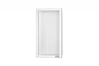 ESS BOX 10 Weiß Wandnische 15x30x10 cm mit Rahmen Poliert, inkl. Rohbauset, BOX-15x30x10-PW BOX-15x30x10-PW