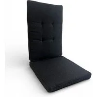 Destiny Polsterauflage für Hochlehner Sessel, Sitzfläche 49x49x6 cm verbunden mit Rückenkissen 69x48x6 cm, anthrazit