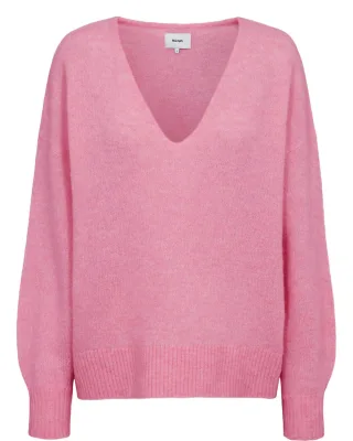 Nümph - NURIETTE V-NECK PULLOVER bonbon - Gr. - XS