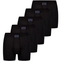 ESGE - Die Wäsche-Macher Retro Boxer 5er Pack - Feinripp Jeans (Spar-Set, 5-St) Retro Short / Pant - Baumwolle - mit Eingriff - Ohne Seitennähte