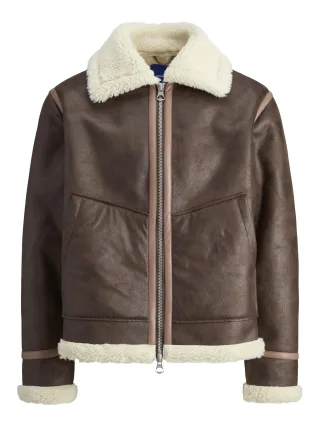 JACK&JONES - JORLIVERPOOL AVIATOR JACKET SN chocolate torte - Gr. - XXL