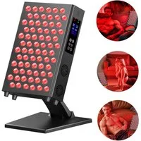 VIVIHEYDAY Infrarotlampe Rotlichttherapiegerät für Körper, Nah-Infrarot-Lichttherapiegerät, Doppel-Chip 660nm& 850nm, 72 LEDs mit Timer, für Körper, Gesicht, Erholung, Schlafverbesserung, Schme(115W)