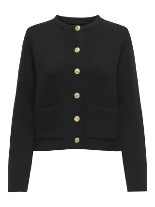 JDY - JDYKIM L/S ON BUTTON CARDIGAN KNT NOOS Black - Gr. - S