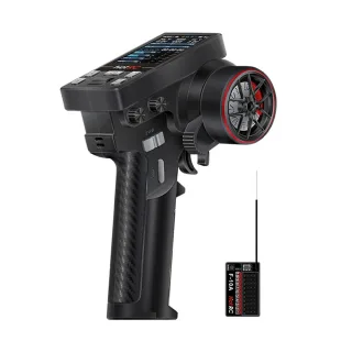 HOTRC CT-10B 2.4GHz 10CH FHSS 2.4-Inch Color Screen Transmitter With F-10A 2.4GHz 10CH PWM Receiver for RC Car Boat Tank