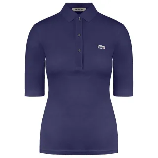Lacoste Logo Damen Lila Poloshirt