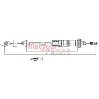 Metzger Kupplungsseil Peugeot 206 206+ 11.3043