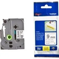Schriftband TZe-S221 9 mm, schwarz auf weiß