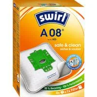 Staubsaugerbeutel A 08 ( A09 ) EcoPor 4 Beutel, 1 Abluftfilter