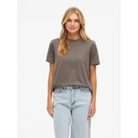 Vila Kurzarmshirt VINORA S/S T-SHIRT - NOOS Baumwollmischung, regular fit