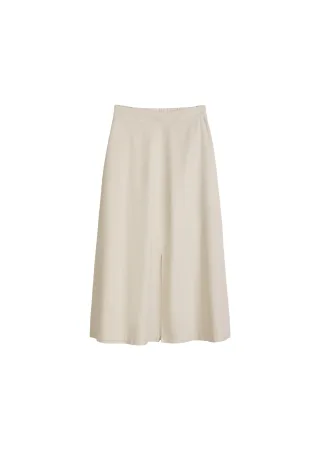 Marc OPolo Casual - Wadenlanger Rock ausgestellt grey silk - Gr. - 40