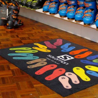 Promomatte Werbematten mit Logo ganz individuell | Größe: 0.8 m x 1.2 m