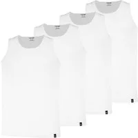 PUMA Unterhemd Tank Tops Pure Cotton Regular Fit (4-St) mit Feinripp-Struktur