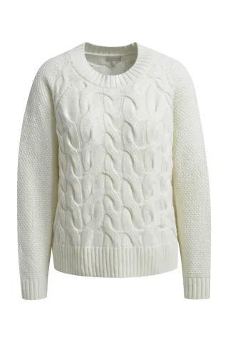 Milano Italy - roundneck pullover cable knit 1/1 raglan sleeve - Gr. - XL
