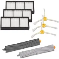 VERCO Reinigungsbürsten-Set Reinigungskit für iRobot, 800, 805, 860, 861, 865, 866, 870, 871, 880, 885, 890, 895, 900, 960, 965, 966, 980, 981, (8-tlg), Ersatz Teile Set Wartungskit Filter Seitenbürste Zubehör Bürste