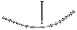 Keuco Brausevorhangstangen-Set Plan 14938, 14938010900