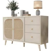 MODFU Sideboard Kommode (Breite 120 cm), (mit 2 Türen und 3 Schubladen)