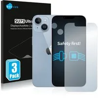 Savvies Displayschutzfolie Schutzfolie für Apple iPhone 14 (Display+Kamera), 6 Stück, Displayschutz Schutz Folie Klar Transparent