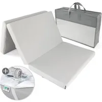 Reisebett-Matratzen Grau, LaLoona, 5 cm hoch, Reisebettmatratze Matratze für Baby Reisebett & wasserdichte Auflage