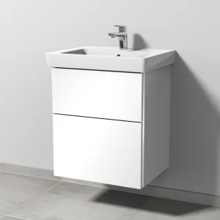 Sanipa 3way Waschtischunterbau zu Villeroy & Boch Subway 2.0 Waschtisch mit 2 Auszügen, Weiß-Glanz BS61178