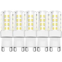 Aigostar LED-Leuchtmittel 5 W G9 LED Leuchte Leuchtmittel Lampe 450 Lumen, G9, Warmweiß 2700, 4,3 Watt, 450 Lumen, Warmweiß 2700K, G9, 5 Stück