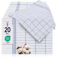 BARBONS Geschirrtuch Allzweck Tücher, Geschirrtücher, Trockentuch, Küchentuch, (20 er, 20-tlg), Premium Qualität, 100% Baumwolle, Blau