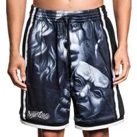 Sullen Clothing Trainingsshorts Clowning Mesh Basketball Tattoo Maske Kurze Hose
