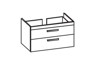 Artiqua 411 Waschtischunterschrank für Starck 3 030410 Oxid Dunkelgrau quer, 411-WU2L-D07-7184-723 411-WU2L-D07-7184-723
