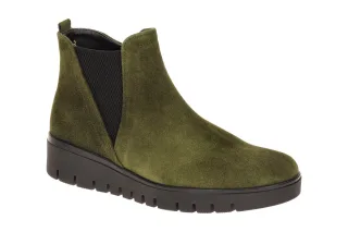 Gabor 8015.01.006 Damen Stiefeletten Olive - Bequeme Chelsea-Stiefel